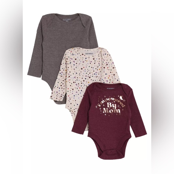 3FOR$12 Baby Girl Grow-with-Me Set 3pk Onesies/Bodysuits - Picture 2 of 7